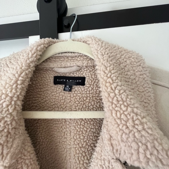 Oat Faux Sherpa Jecket - Picture 6 of 9